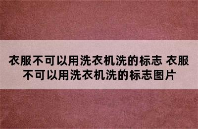 衣服不可以用洗衣机洗的标志 衣服不可以用洗衣机洗的标志图片